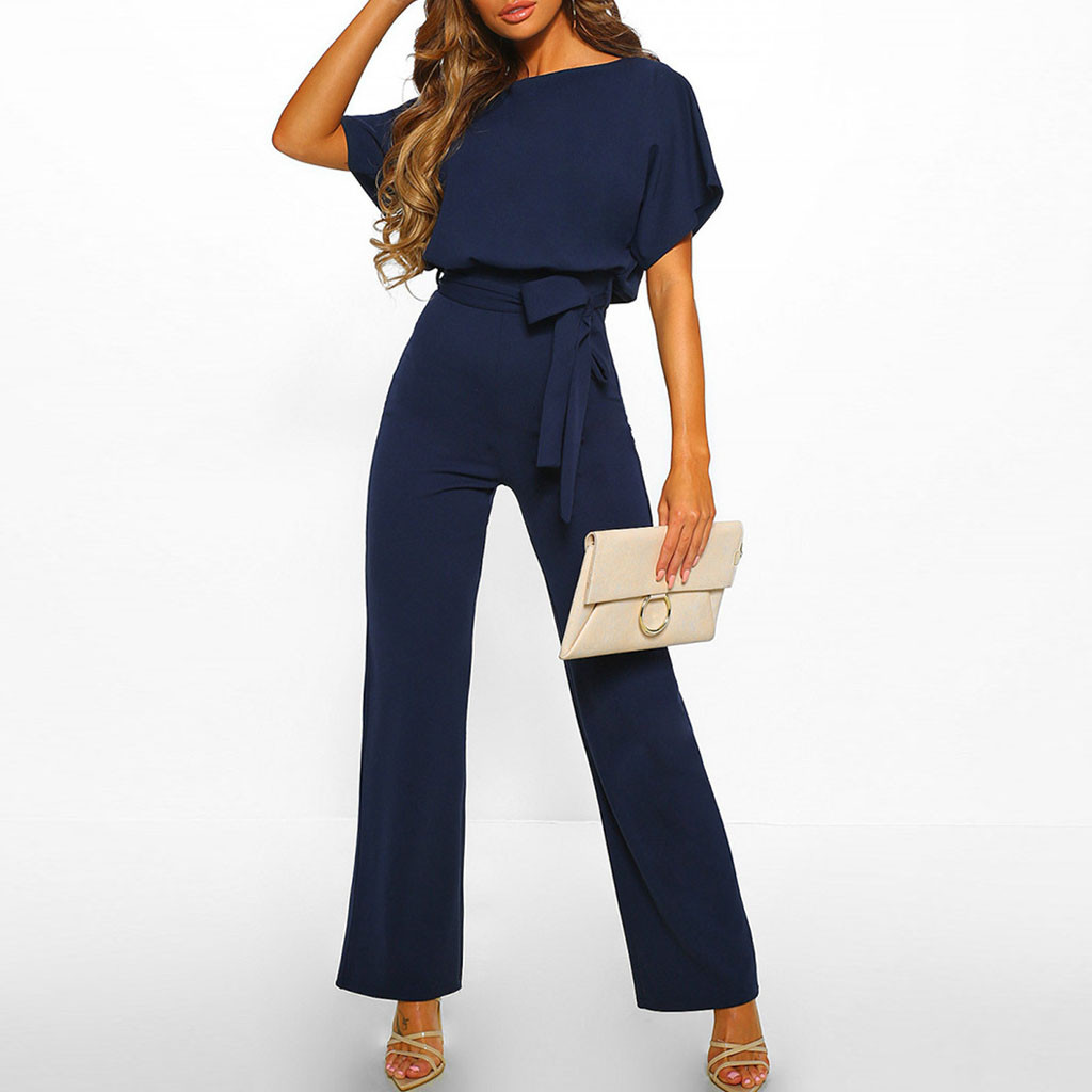 Dames Regular Fit Jumpsuit – Feest en Avondkleding, Bruiloft Gast, Zakelijk