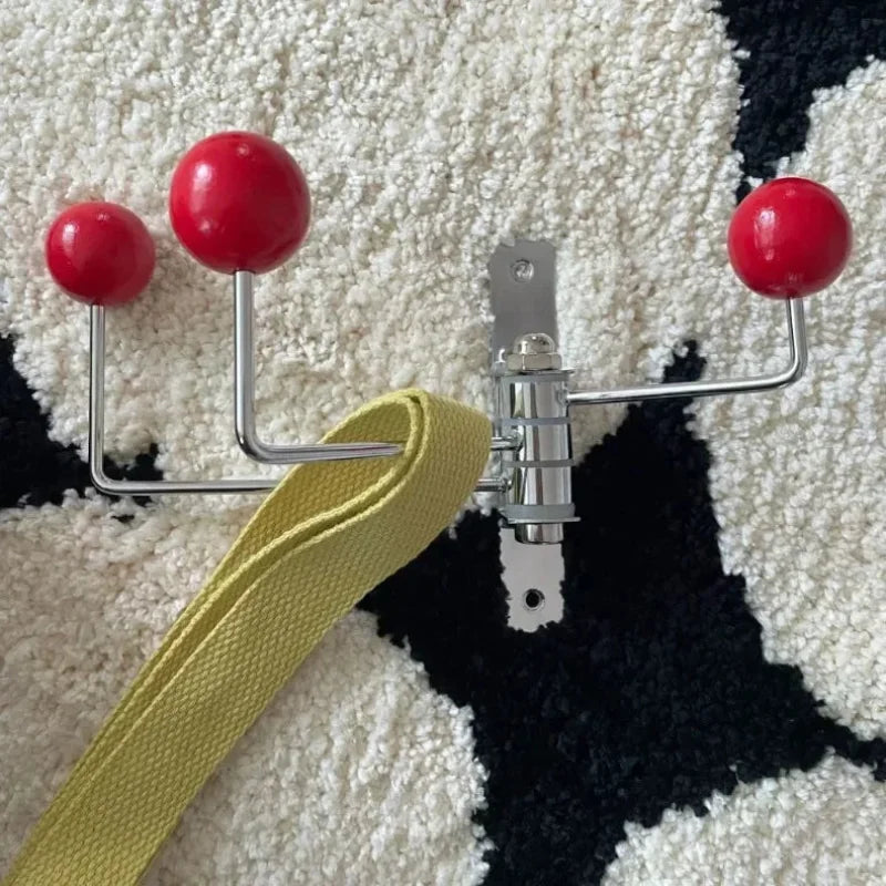 Wandkapstok Metaal met Ronde Knoppen - 3 of 4 Haken