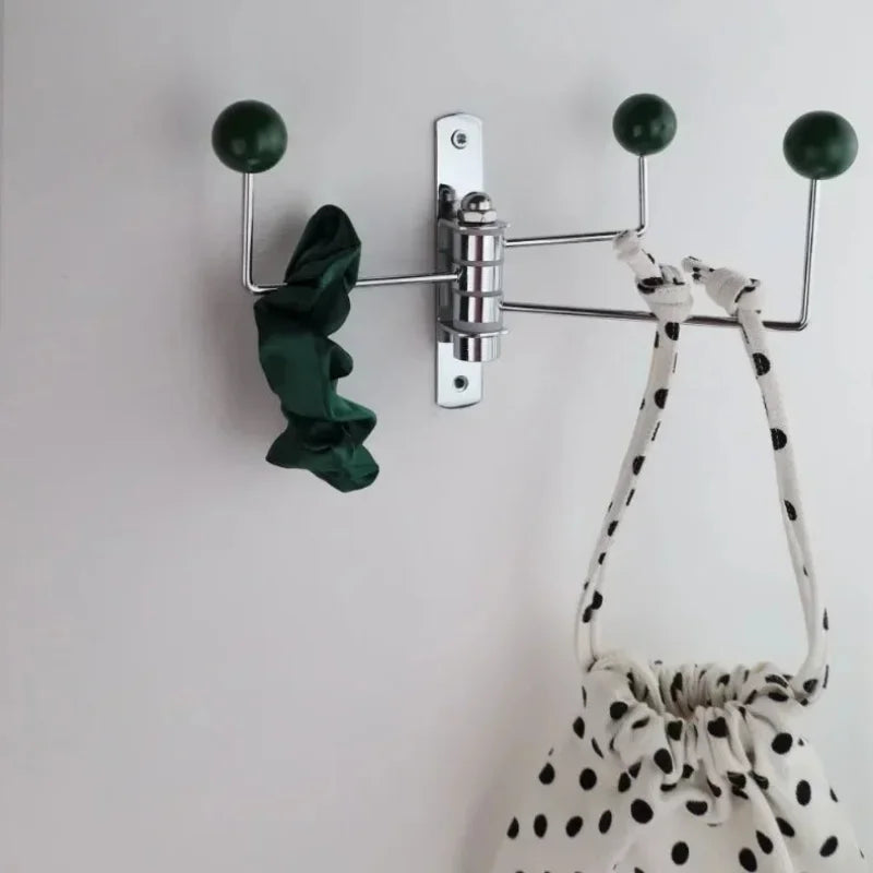 Wandkapstok Metaal met Ronde Knoppen - 3 of 4 Haken