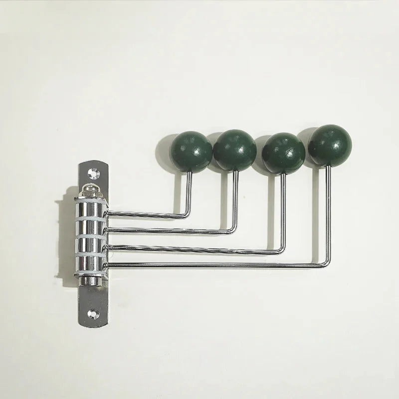 Wandkapstok Metaal met Ronde Knoppen - 3 of 4 Haken
