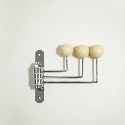 Wandkapstok Metaal met Ronde Knoppen - 3 of 4 Haken