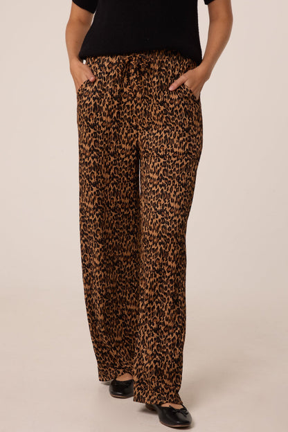 Dames Wide Leg Broek Luipaardprint - Stretch Kwaliteit