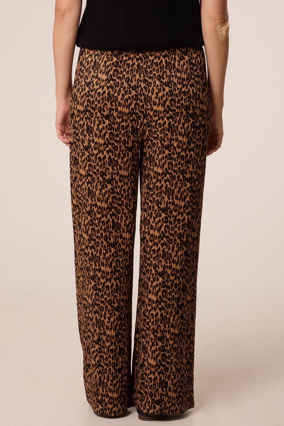 Dames Wide Leg Broek Luipaardprint - Stretch Kwaliteit