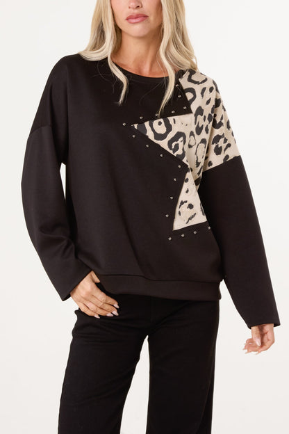 Dames Trui met Ster- en Studdetails – Gebreide Pullover