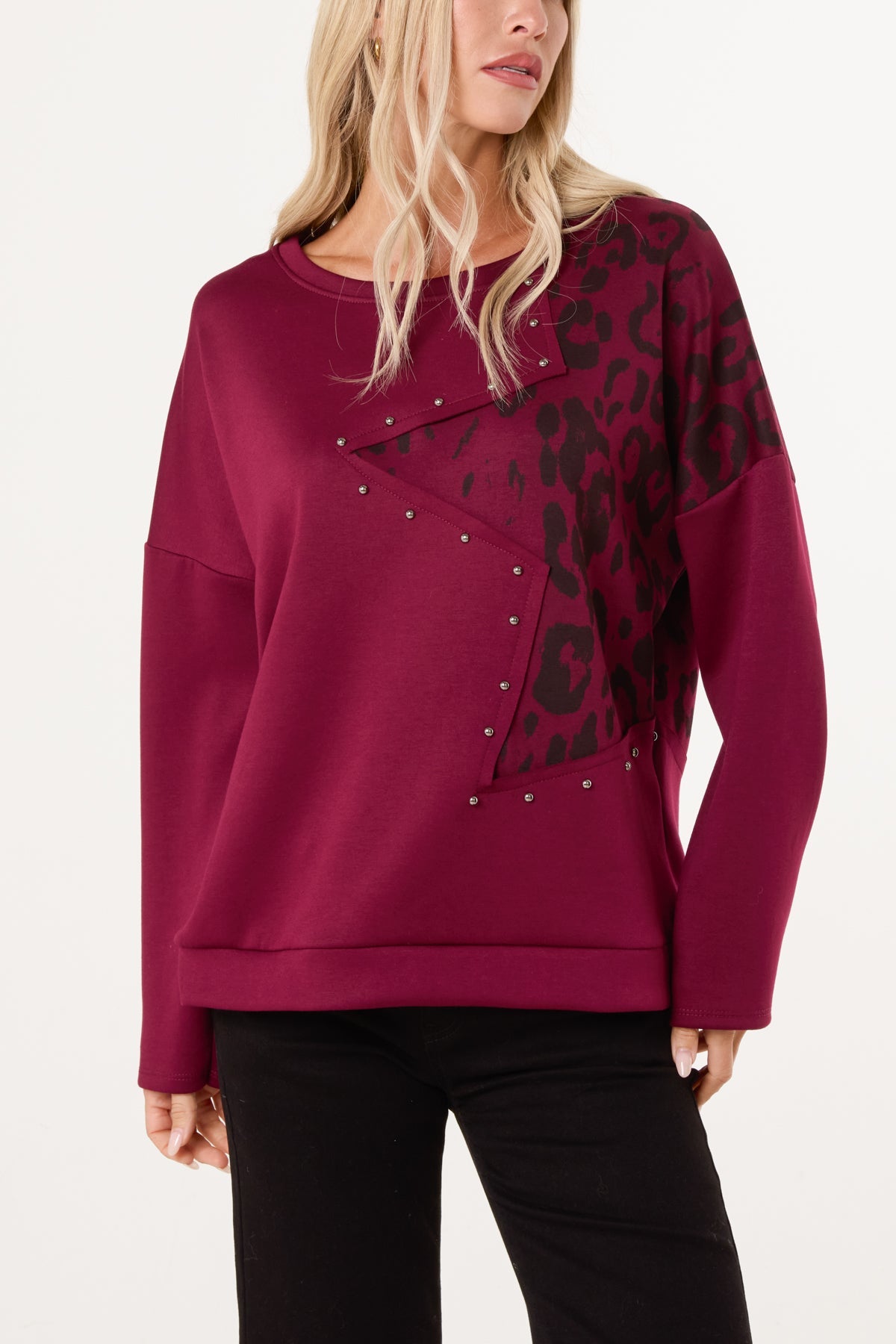 Dames Trui met Ster- en Studdetails – Gebreide Pullover