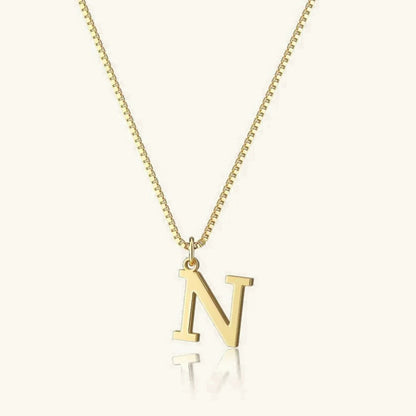 Dames Letterketting – Gold-Tone Initiaal Hanger