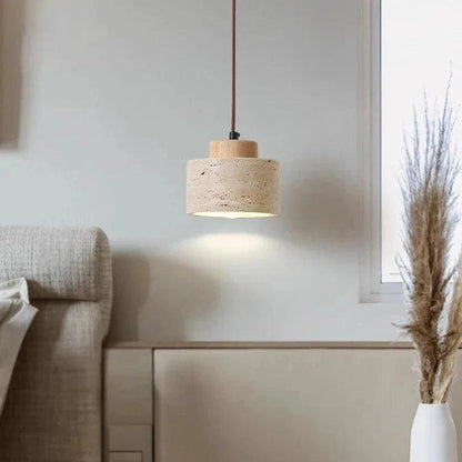 Natural Travertine Pendant Light – Nordic Minimalist Kitchen Pendant Lighting 4