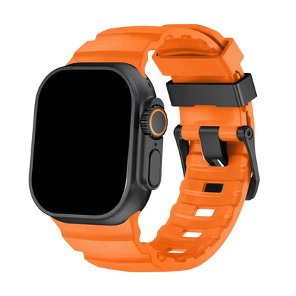 Siliconen Horlogebandje voor Apple Watch - Sportband met Titanium Gesp