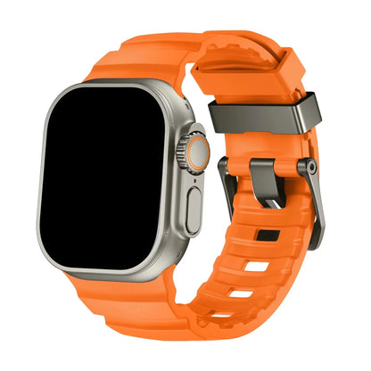 Siliconen Horlogebandje voor Apple Watch - Sportband met Titanium Gesp