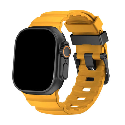 Siliconen Horlogebandje voor Apple Watch - Sportband met Titanium Gesp