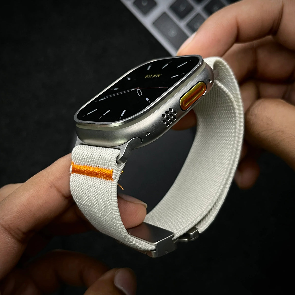 Horlogebandje Nylon Mesh – Verstelbare Horlogeband voor Smartwatch