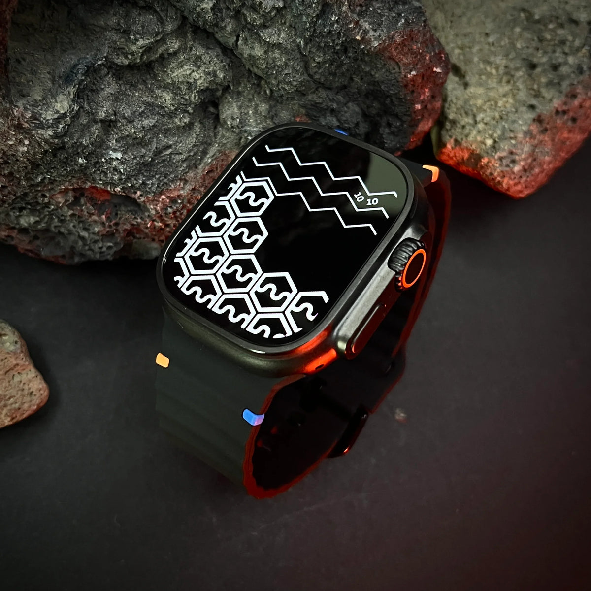 Siliconen Horlogeband met Tweekleurig Design voor Apple Watch