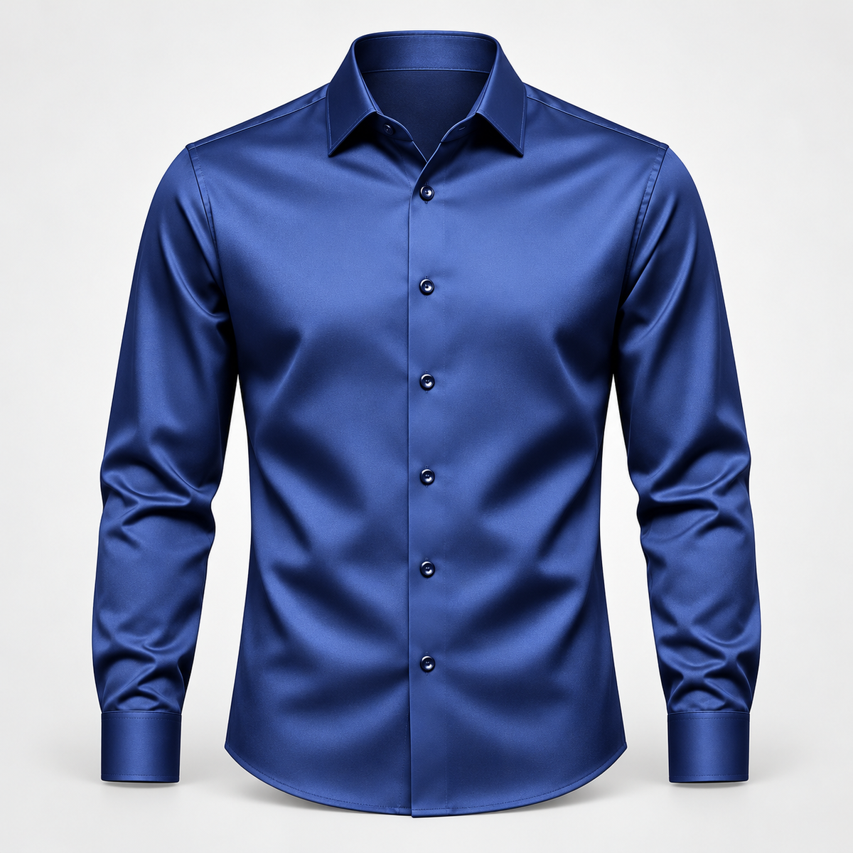 Camisa de hombre de corte entallado - efecto satén con elasticidad