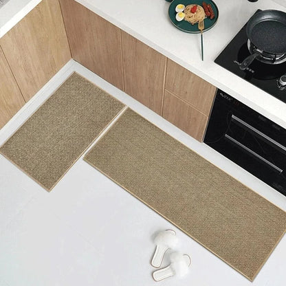 Non-Slip Washable Kitchen Runner Rug - Faux Sisal Mat with Natural Rubber Backing 4