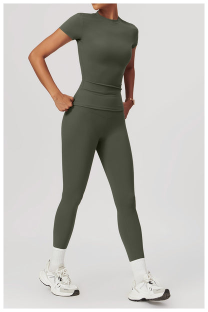Gabriella - 2-Delig Shaping Gym Set met Korte Mouwen