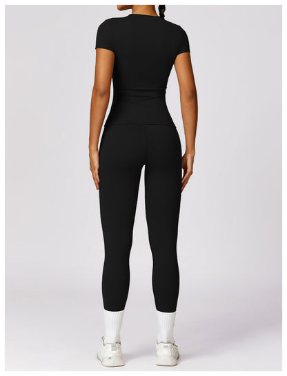 Gabriella - 2-Delig Shaping Gym Set met Korte Mouwen