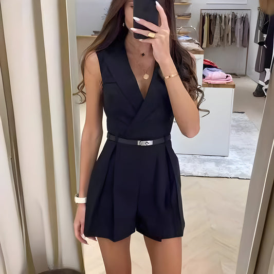 Hedwig - Korte Mouwloze Jumpsuit