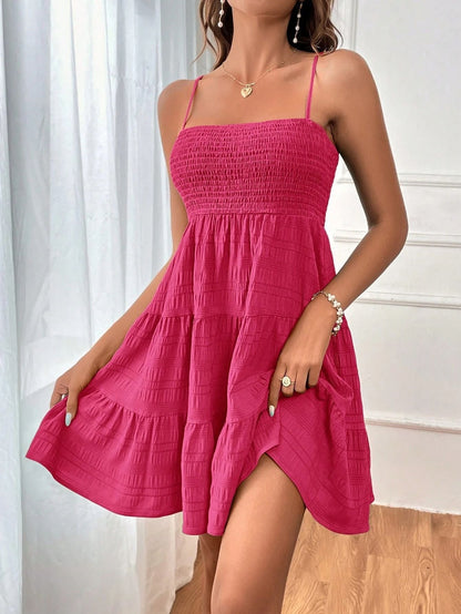 Smock Bovenstuk Zomerjurk met Spaghettibandjes – Comfortabele Damesstijl voor Warm Weer