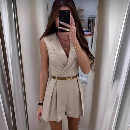 Hedwig - Korte Mouwloze Jumpsuit