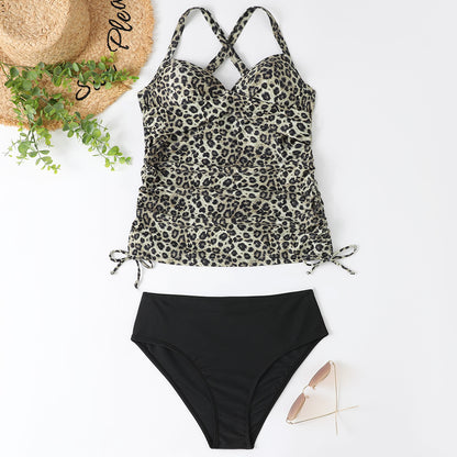 Dames V-hals Tankini – Comfortabele Pasvorm, Geschikt voor Zomer en Strandactiviteiten