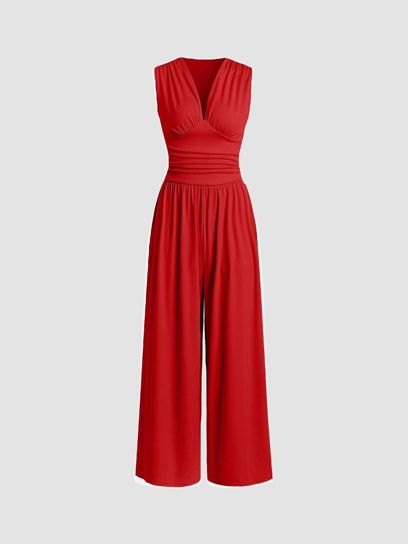 Dames Getailleerde Jumpsuit – Zonder Mouwen, Geschikt voor Casual en Zomer Gebruik