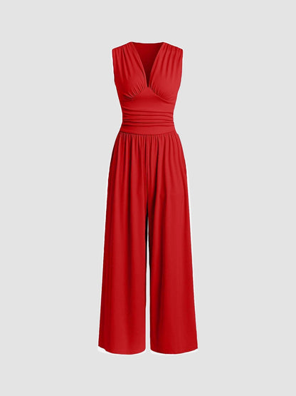 Dames Getailleerde Jumpsuit – Zonder Mouwen, Geschikt voor Casual en Zomer Gebruik