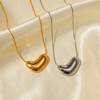 Dames Hartjes Ketting Verguld – RVS met Hanger