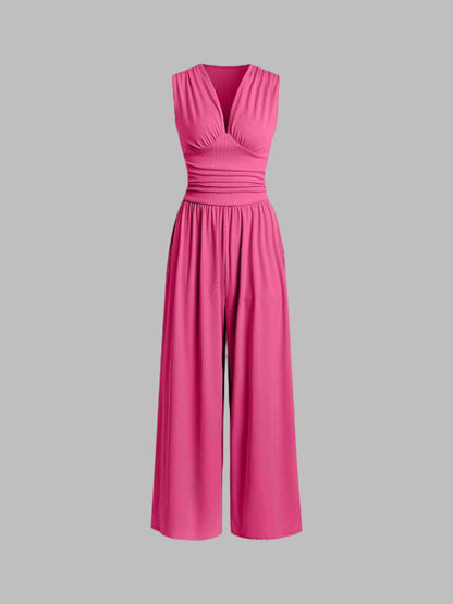 Dames Getailleerde Jumpsuit – Zonder Mouwen, Geschikt voor Casual en Zomer Gebruik