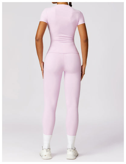 Gabriella - 2-Delig Shaping Gym Set met Korte Mouwen