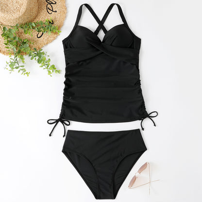 Dames V-hals Tankini – Comfortabele Pasvorm, Geschikt voor Zomer en Strandactiviteiten