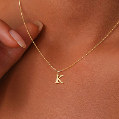 Dames Letterketting – Gold-Tone Initiaal Hanger