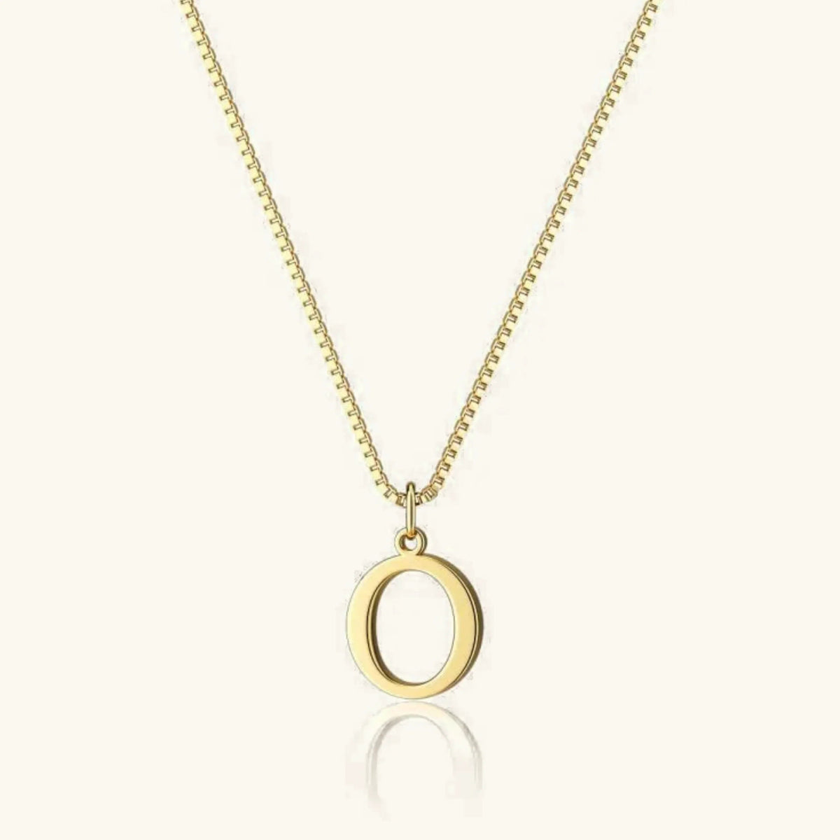 Dames Letterketting – Gold-Tone Initiaal Hanger