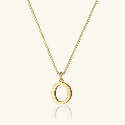 Dames Letterketting – Gold-Tone Initiaal Hanger