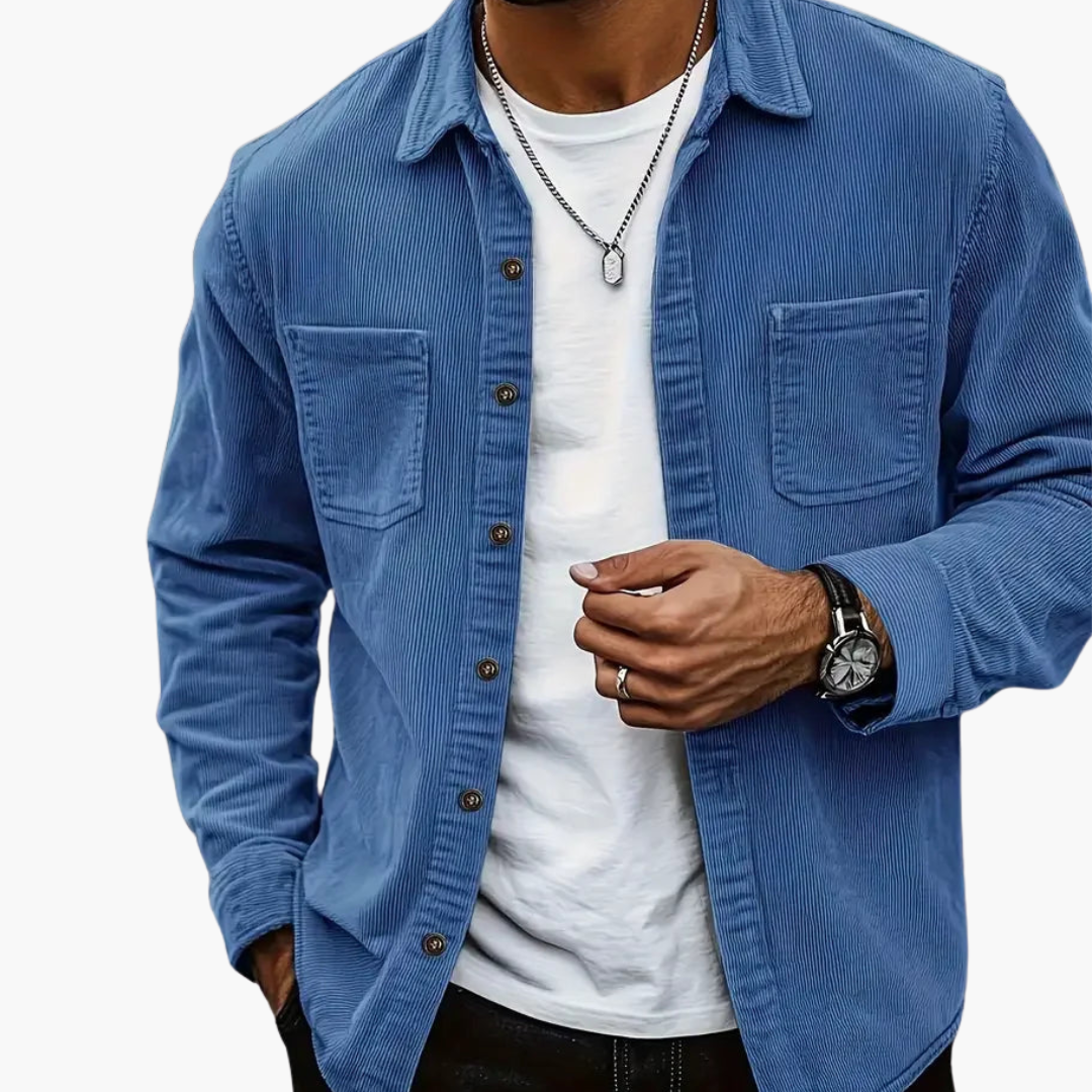 Heren Ribfluwelen Jack - Casual Jas met Borstzakken