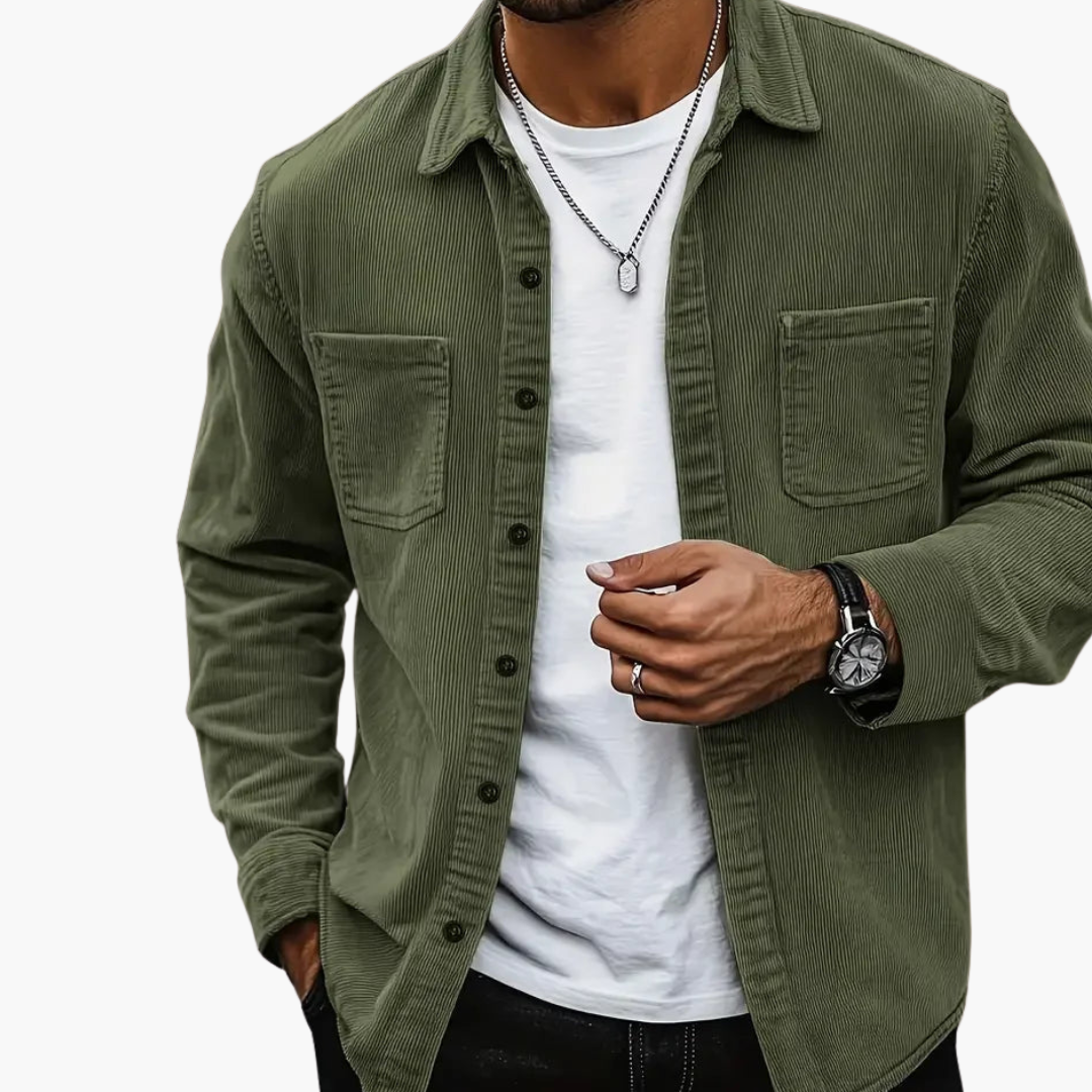 Heren Ribfluwelen Jack - Casual Jas met Borstzakken