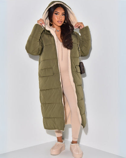 Dames Omkeerbare Winterjas – Dubbelzijdig Design, Comfortabel voor Koude Dagen