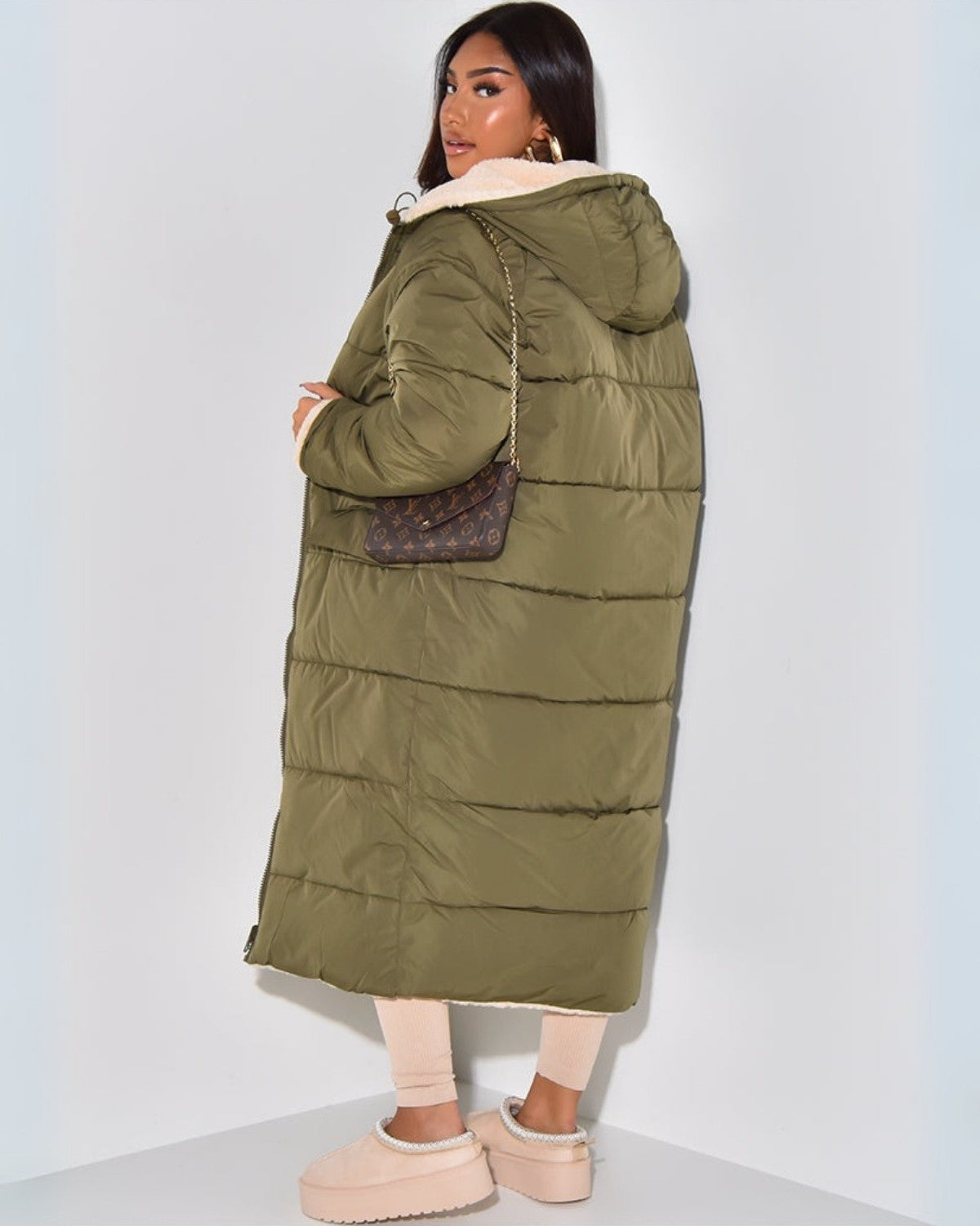 Dames Omkeerbare Winterjas – Dubbelzijdig Design, Comfortabel voor Koude Dagen