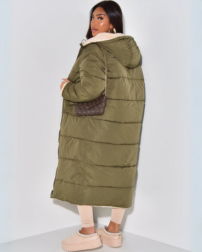 Dames Omkeerbare Winterjas – Dubbelzijdig Design, Comfortabel voor Koude Dagen