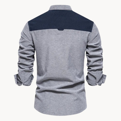 Heren Slim Fit Overhemd – Met Button-Down Kraag en Borstzak, Geschikt voor Werk en Dagelijks Gebruik