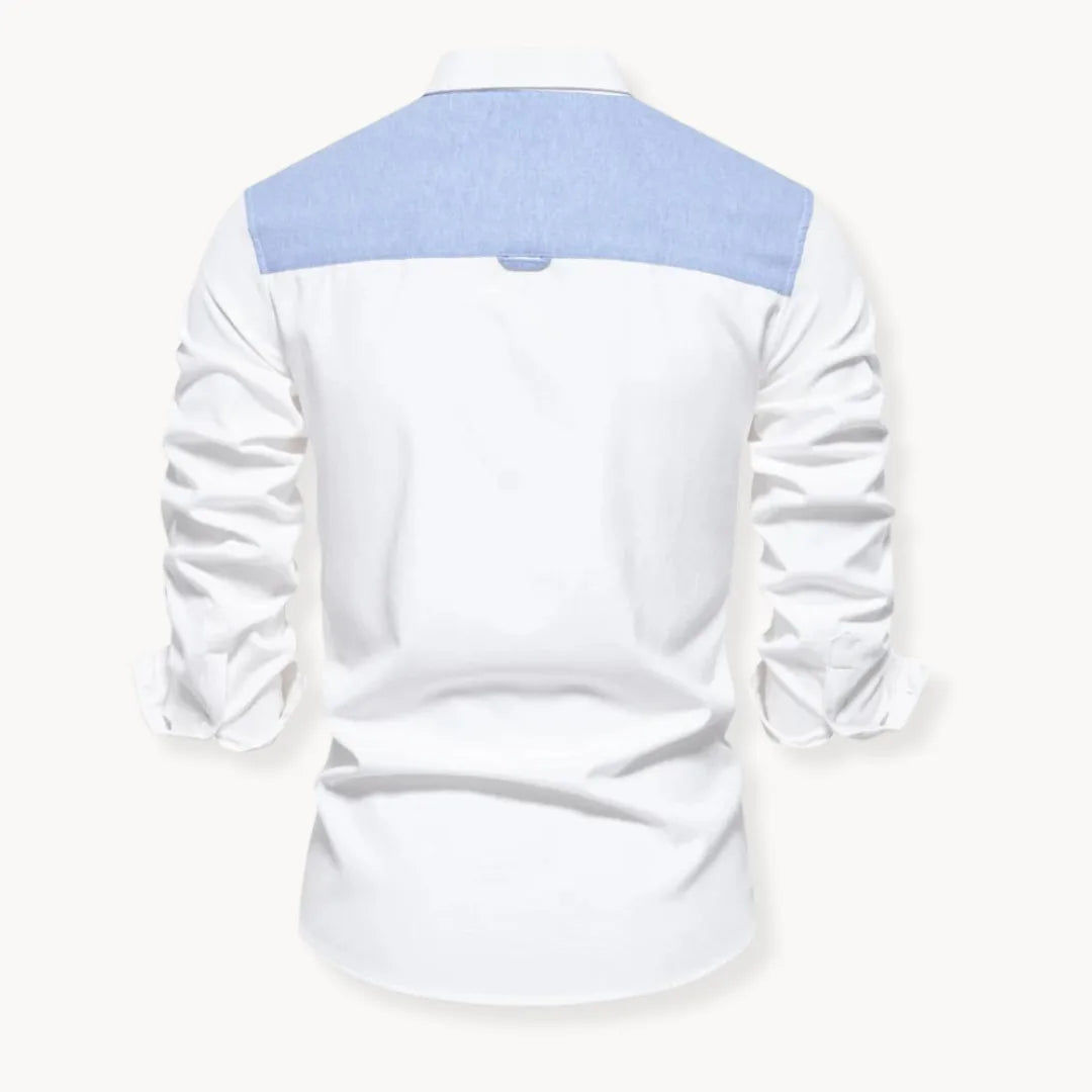Heren Slim Fit Overhemd – Met Button-Down Kraag en Borstzak, Geschikt voor Werk en Dagelijks Gebruik