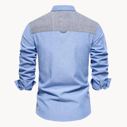 Heren Slim Fit Overhemd – Met Button-Down Kraag en Borstzak, Geschikt voor Werk en Dagelijks Gebruik