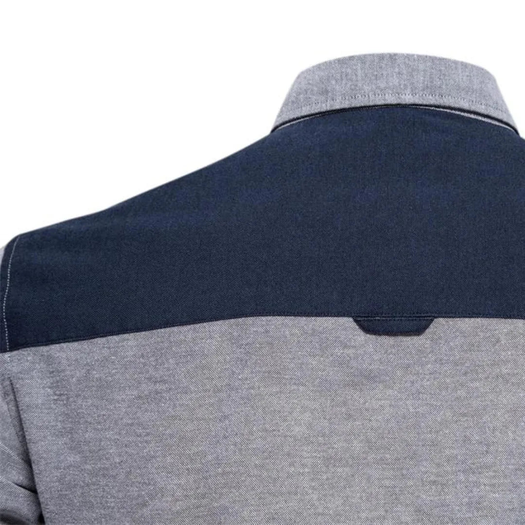 Heren Slim Fit Overhemd – Met Button-Down Kraag en Borstzak, Geschikt voor Werk en Dagelijks Gebruik