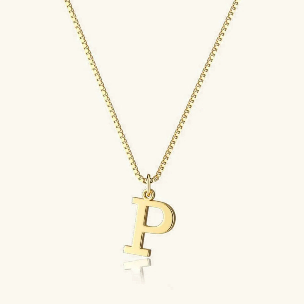 Dames Letterketting – Gold-Tone Initiaal Hanger