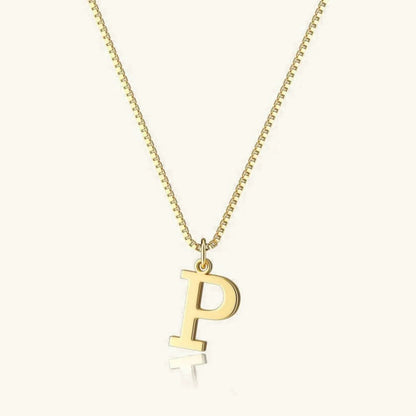 Dames Letterketting – Gold-Tone Initiaal Hanger