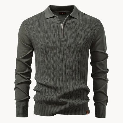 Heren Slim Fit Polo – Met Korte Rits, Geschikt voor Casual en Dagelijks Gebruik