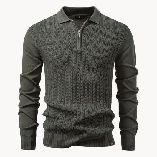 Heren Slim Fit Polo – Met Korte Rits, Geschikt voor Casual en Dagelijks Gebruik