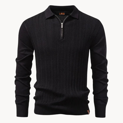 Heren Slim Fit Polo – Met Korte Rits, Geschikt voor Casual en Dagelijks Gebruik