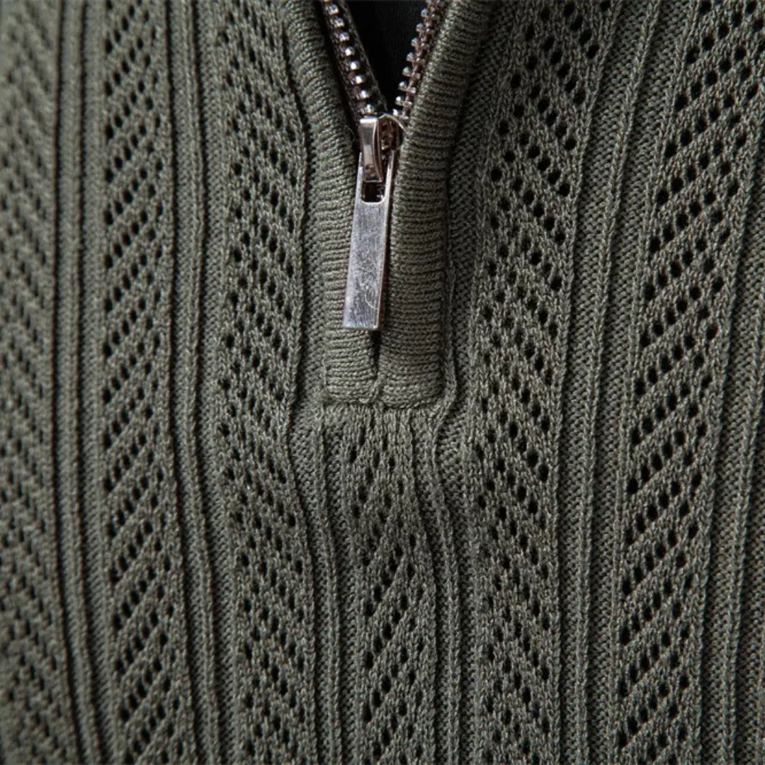 Heren Slim Fit Polo – Met Korte Rits, Geschikt voor Casual en Dagelijks Gebruik