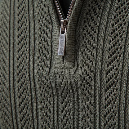 Heren Slim Fit Polo – Met Korte Rits, Geschikt voor Casual en Dagelijks Gebruik