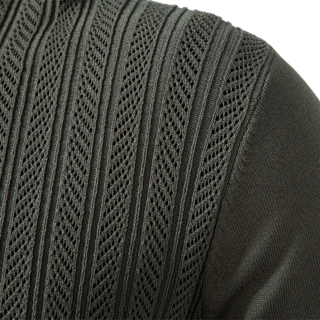 Heren Slim Fit Polo – Met Korte Rits, Geschikt voor Casual en Dagelijks Gebruik